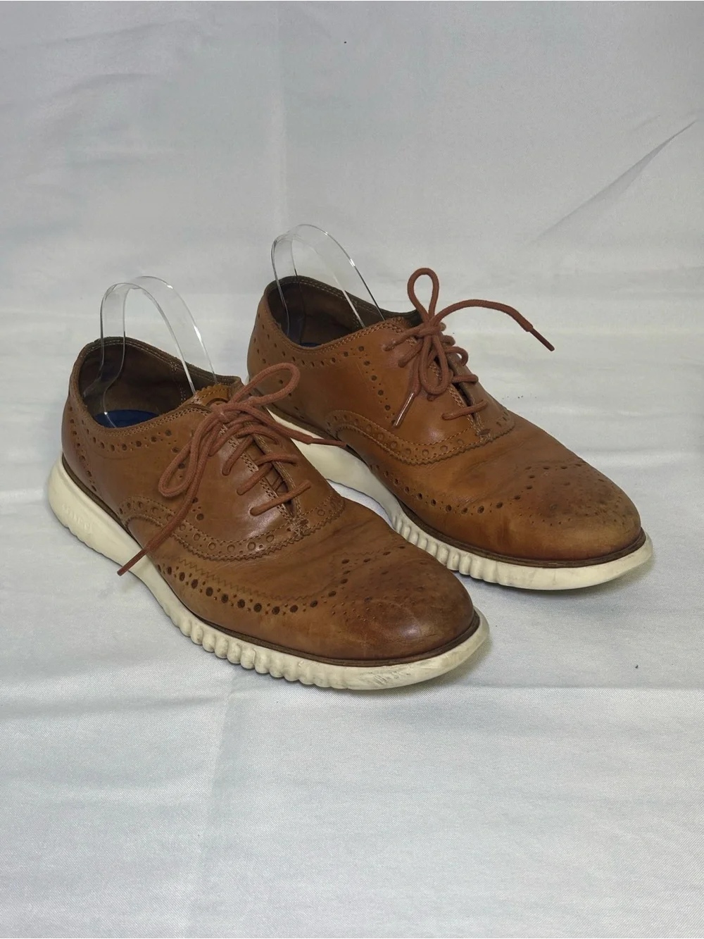 Cole Haan 2.Zerogrand Mens Size 10.5 Brown Classic Leather Wingtip Oxford Shoes